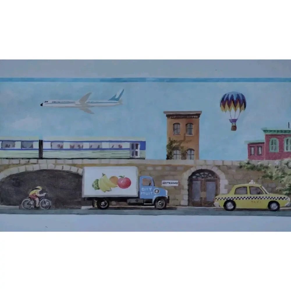 York Pre-pasted Decorative Wall Border - 5 yds - City Scape